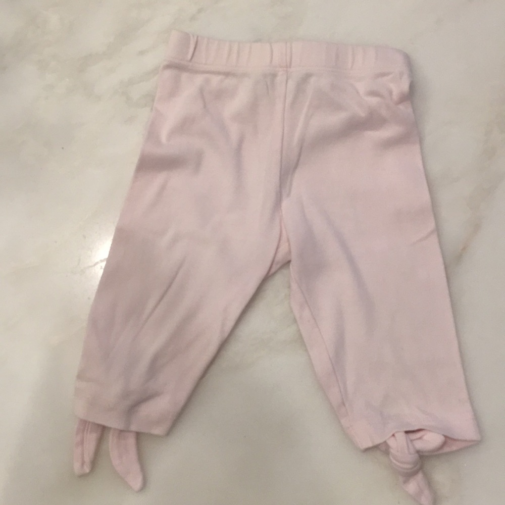 Lili Gaufrette Girls Light Pink Cotton Pants-Size 18months